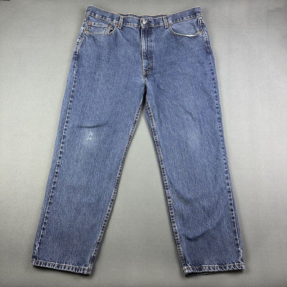 Levis 550 Jeans Mens 40 x 30 Blue Medium Wash Relaxed Work Casual Cotton READ*